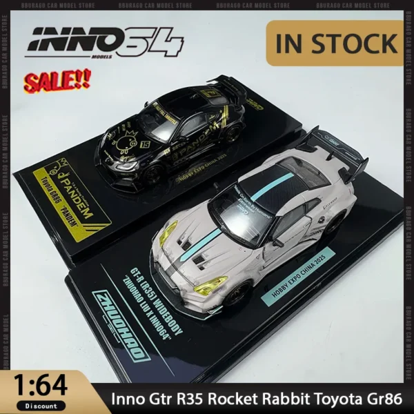 New In Stock Inno 1:64 Gtr R35 Rocket Rabbit Toyota Gr86 Limited Edition Alloy Car Model Custom Kid Toy Collection Gift Hec 2025