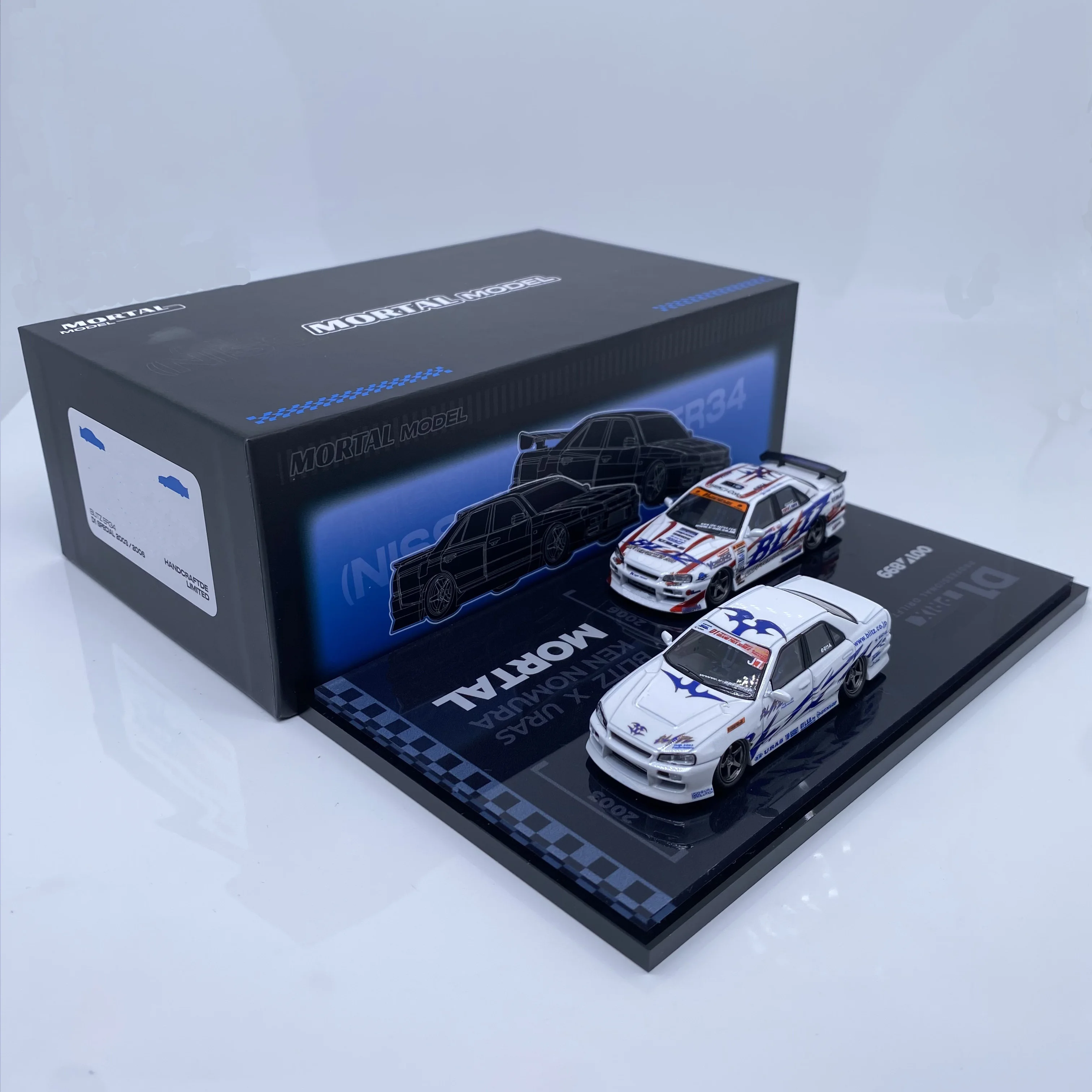 Model Model name: Mortal 1:64 D1gp Painted Blitz-Er34 Double Car Set (03/06 Style) (Limited To 899) Car Die-Cast Model True prop