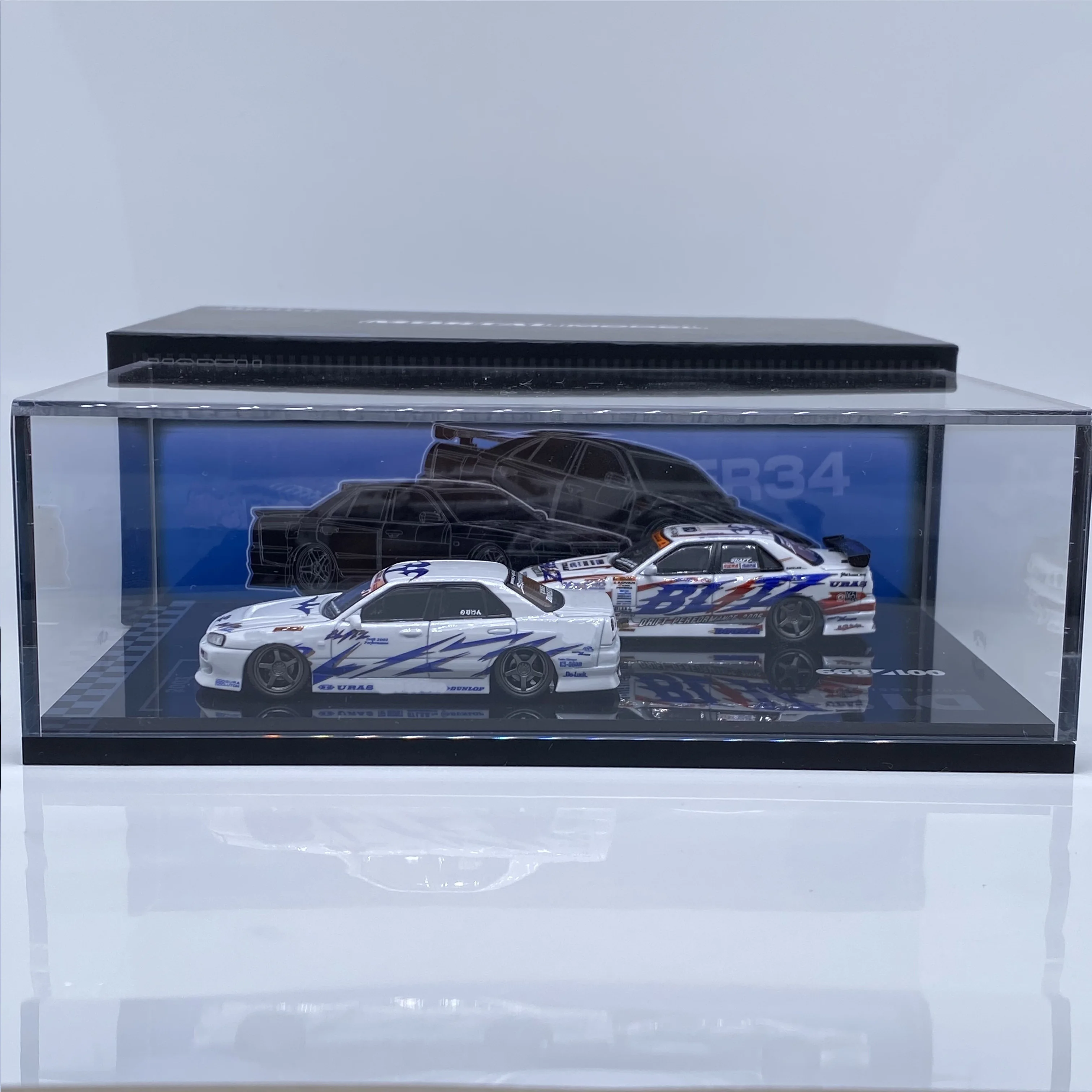 Model Model name: Mortal 1:64 D1gp Painted Blitz-Er34 Double Car Set (03/06 Style) (Limited To 899) Car Die-Cast Model True prop - Image 6