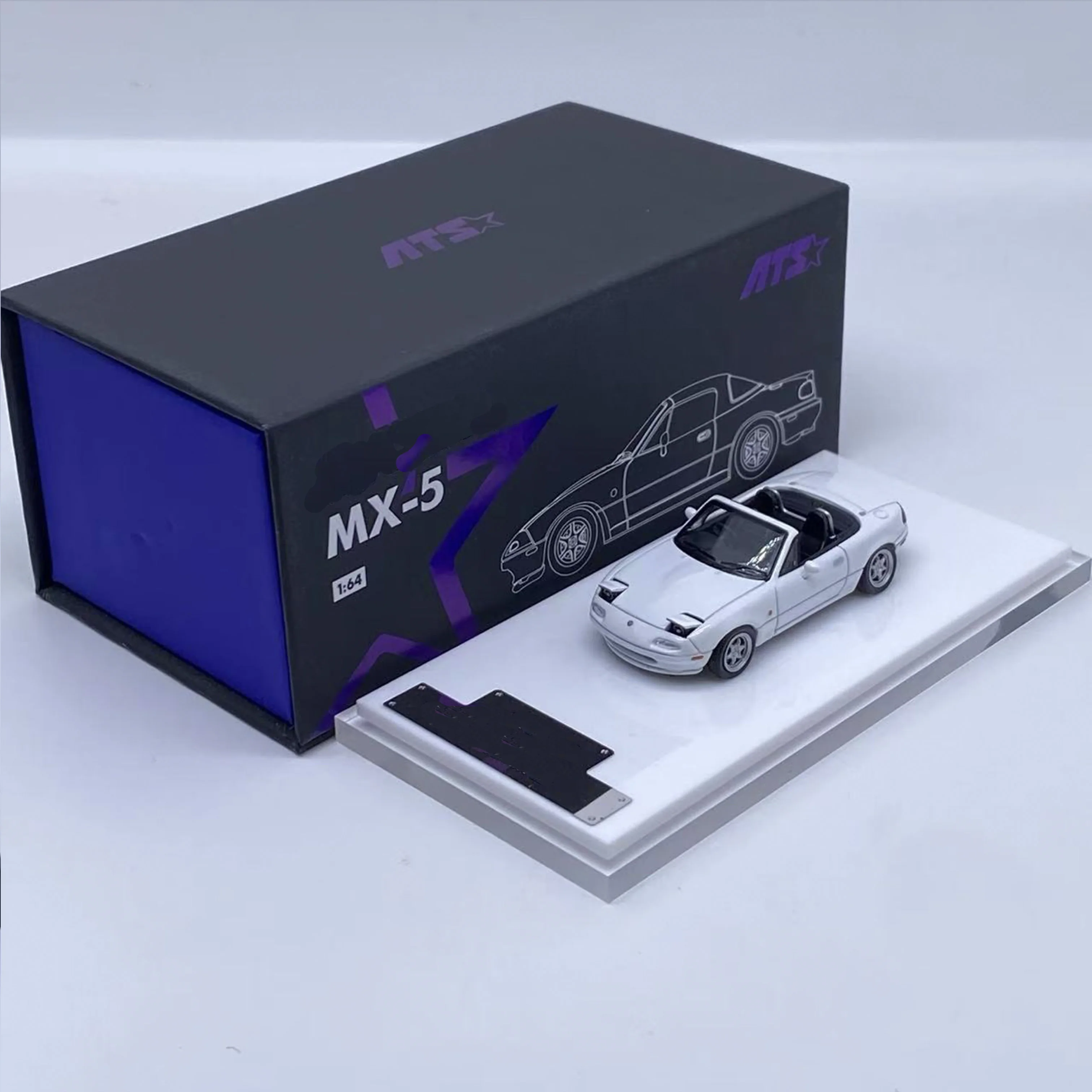 ATS Model 1:64 MX5 Diecast Alloy Toy Motor Vehicle Diecast Metal Model Gifts