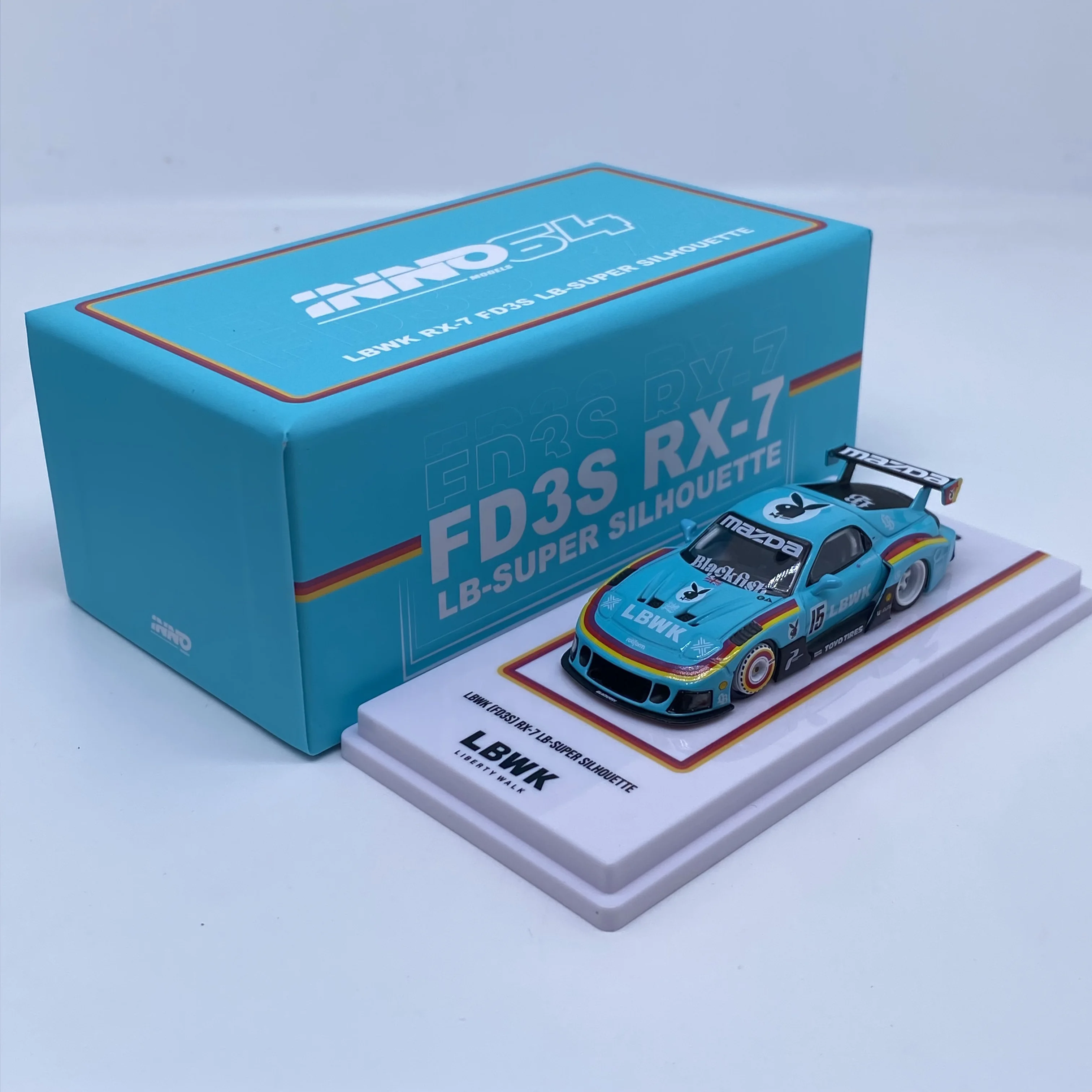 INNO 1/64 Beijing limited HEC Exhibition Rx 7 Hidden Plain Alloy Model