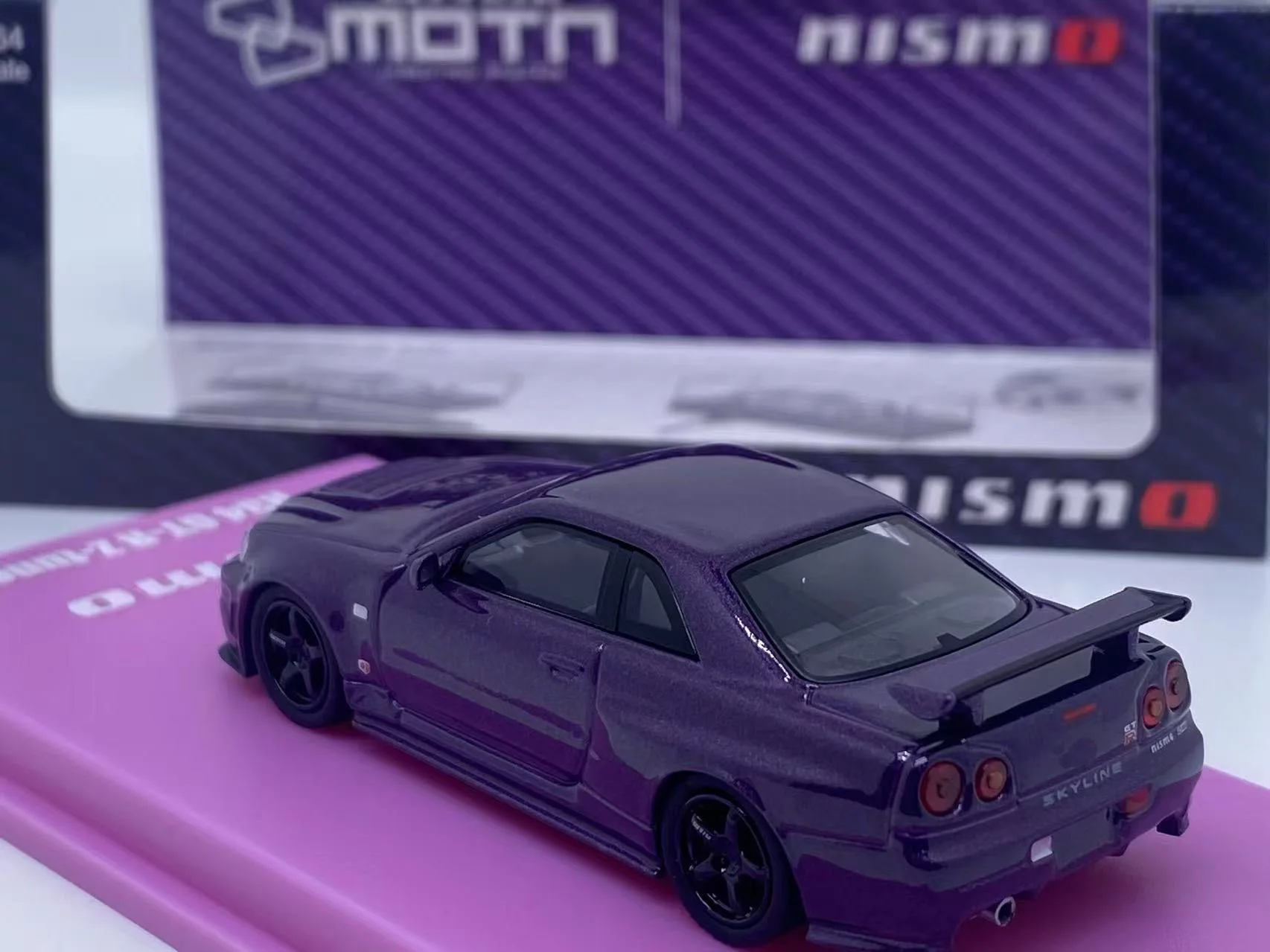 Kyosho 1:64 R34 GT-R Z-tune 2025 HEC Purple Diecast Model Car - Image 4