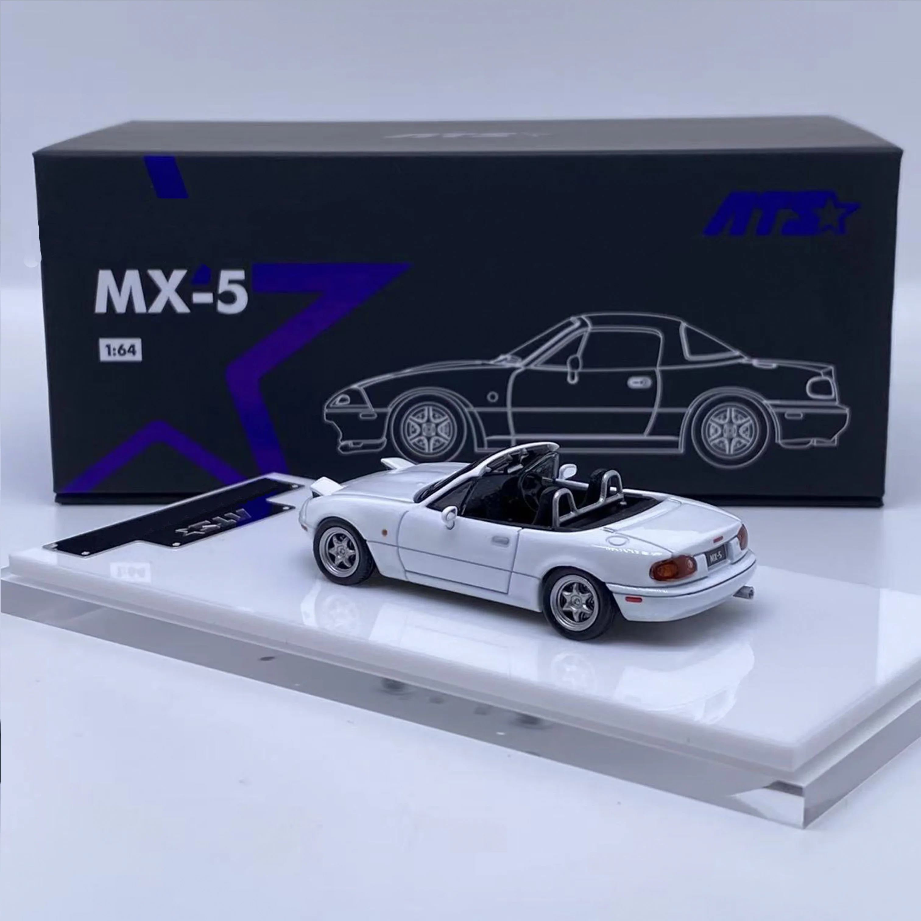 ATS Model 1:64 MX5 Diecast Alloy Toy Motor Vehicle Diecast Metal Model Gifts - Image 3