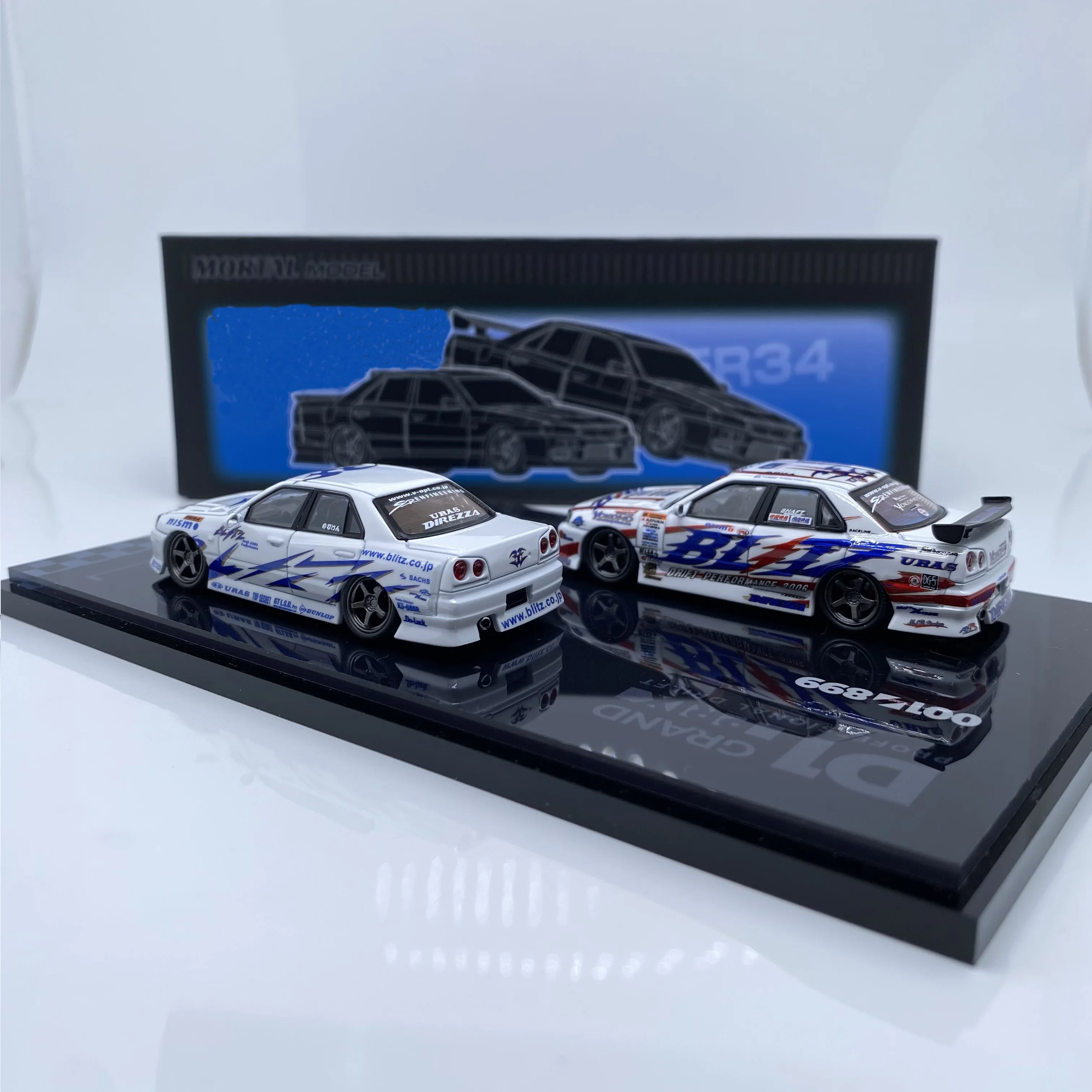 Model Model name: Mortal 1:64 D1gp Painted Blitz-Er34 Double Car Set (03/06 Style) (Limited To 899) Car Die-Cast Model True prop - Image 3