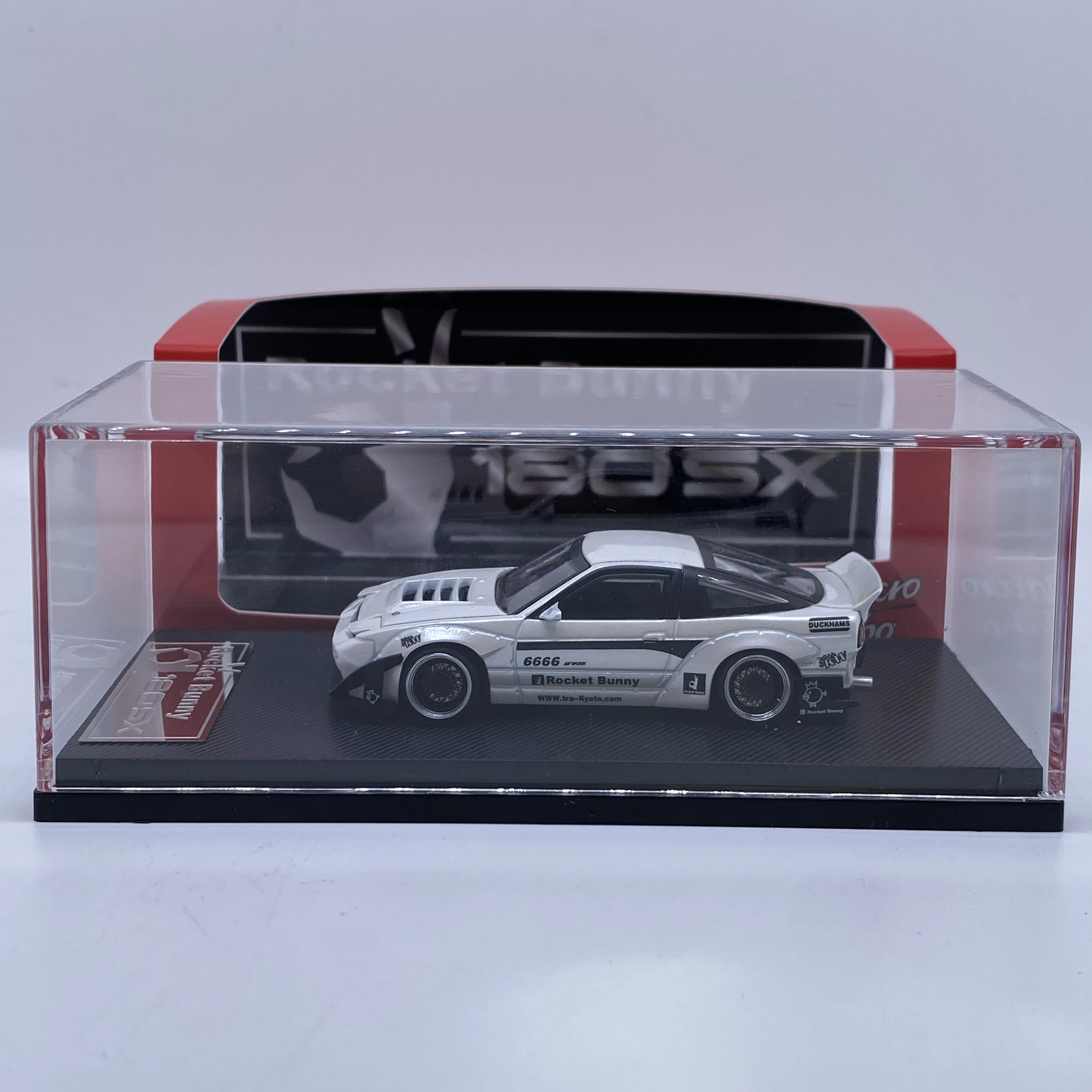 Micro Turbo 1:64 180SX Rocket Bunny Metal White Limited999 Diecast Model Car - Image 2