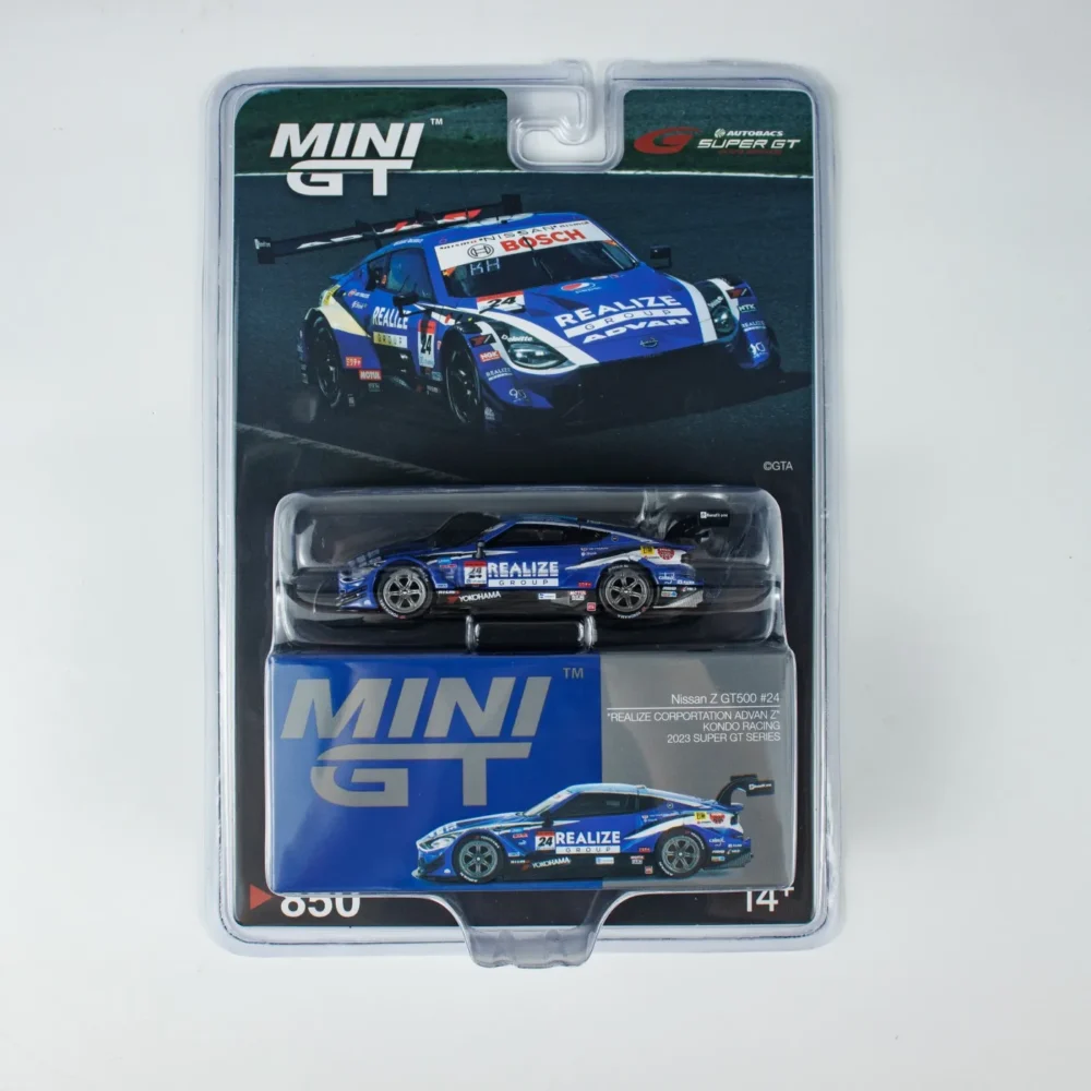 TSM MINIGT 1/64 #850-BL Nissan Z GT500 #24 super GT Die-cast Alloy Car Model Collection Display Gift