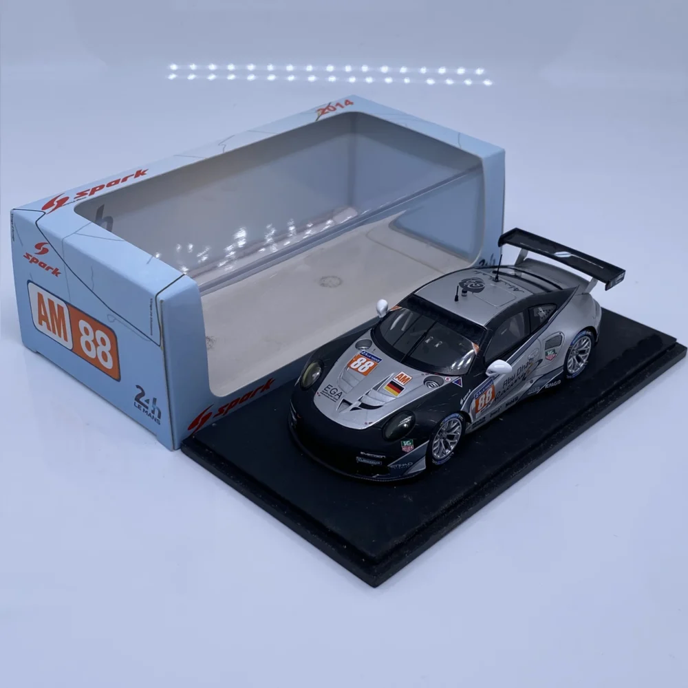 Spark 1:43 911 RSR Proton Silver Diecast Car Model Competition LMGTE Am Lemans 2014