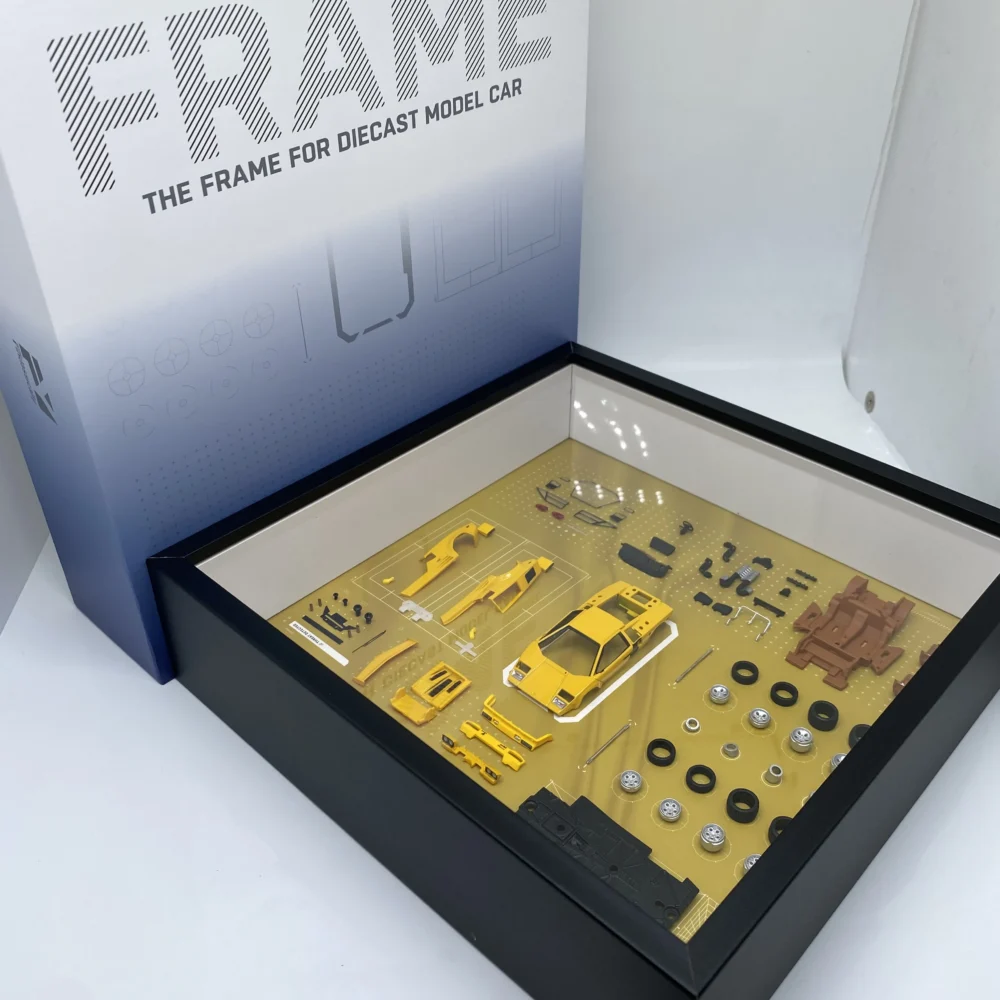 Findclassically 1/64 Countach LP5000 QV yellow parts photo frame